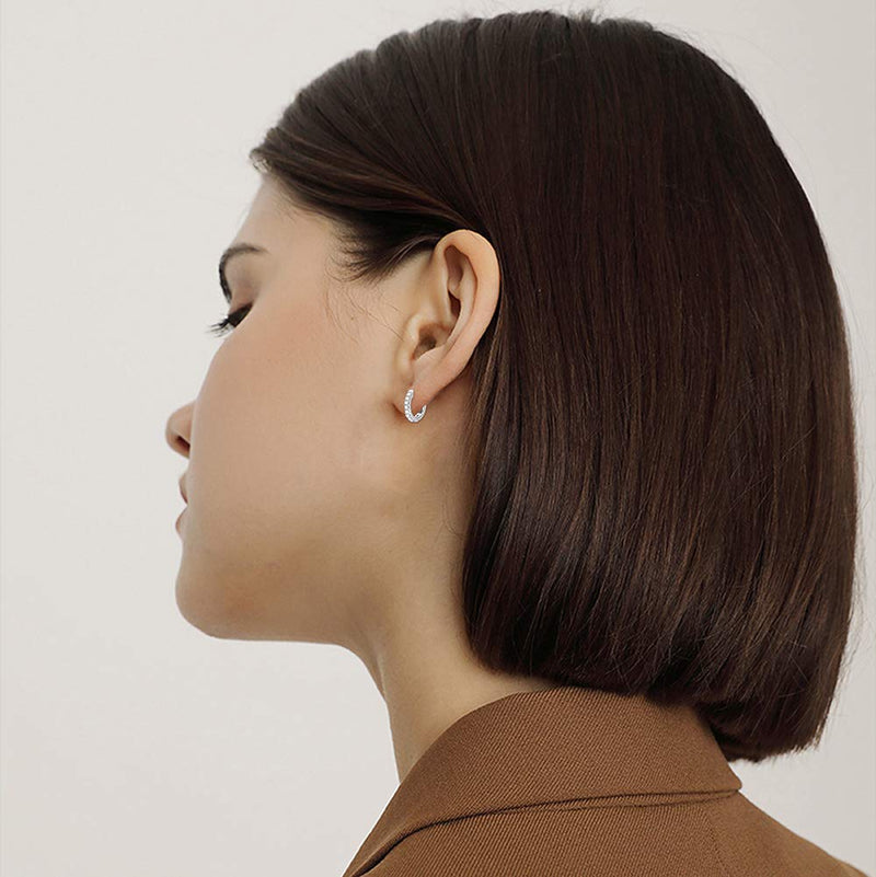Cubic Zirconias Huggies Earrings for Women