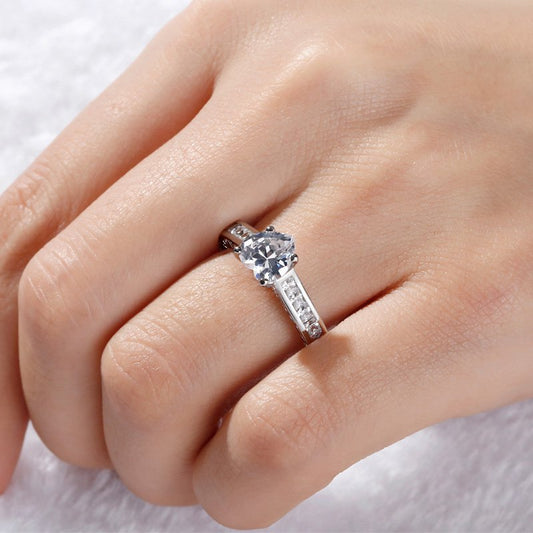 Heart Cut Sterling Silver Ring-JE-Juri Elle