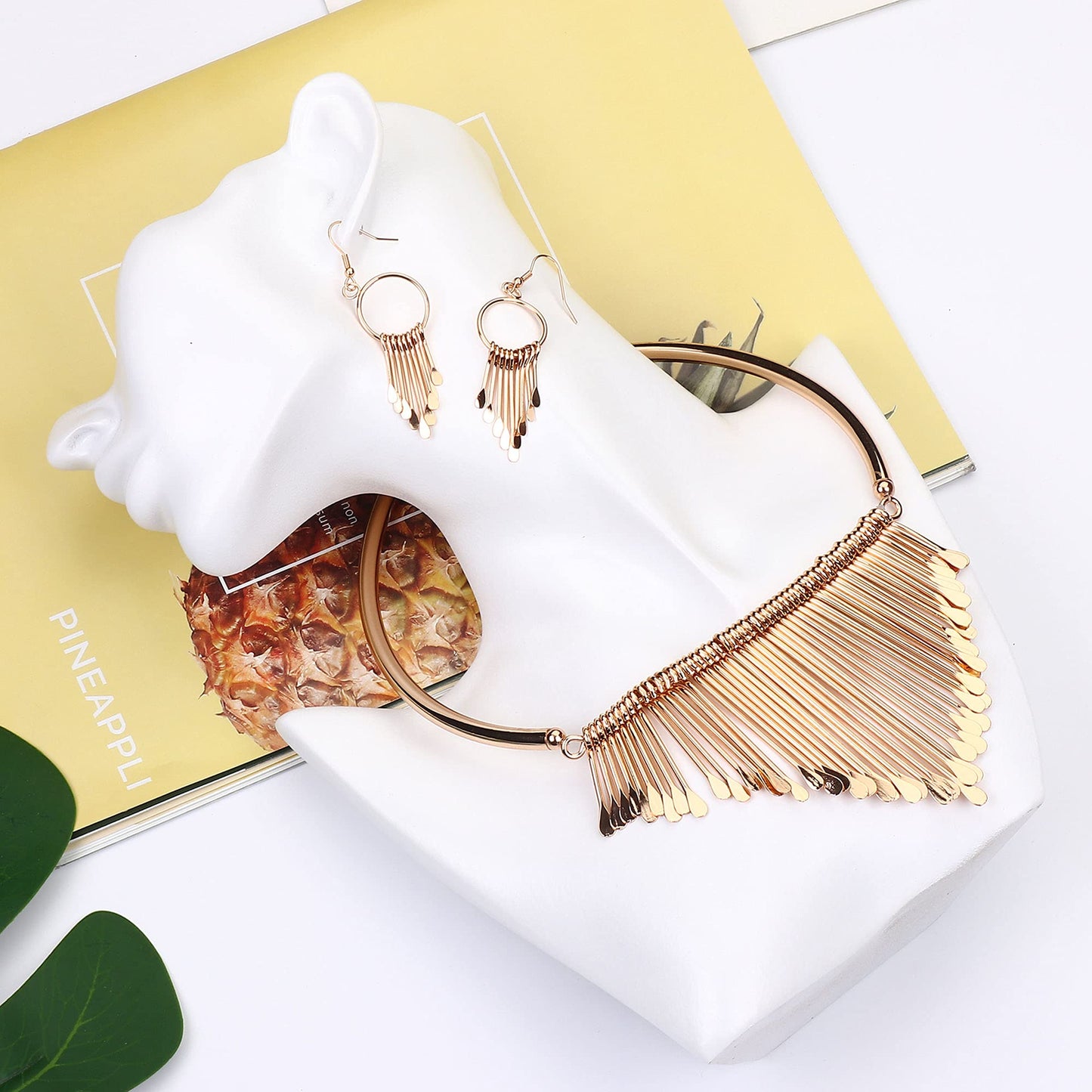 Choker Necklace Earrings Set for Women