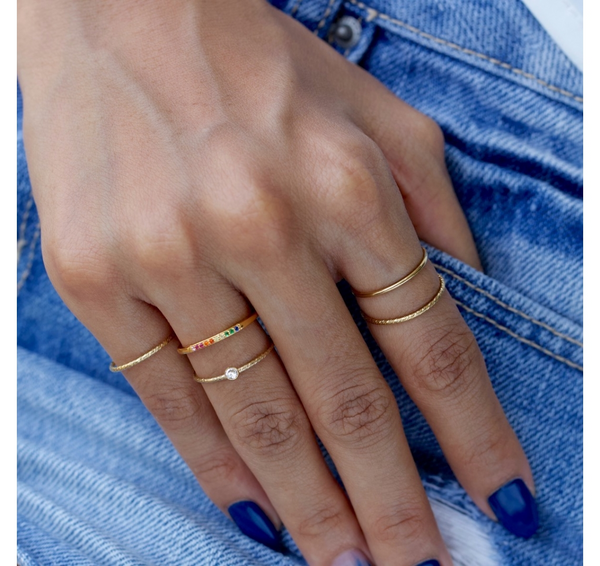 Mini Sparkle Bezel Ring-J&CO-Juri Elle