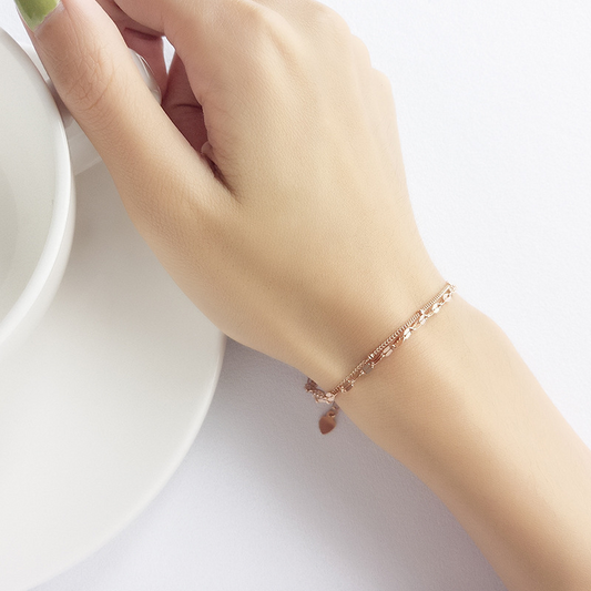 Sweet Double-layer Sterling Silver Bracelet