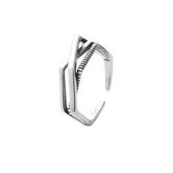 Diamond Woven Sterling Silver Ring