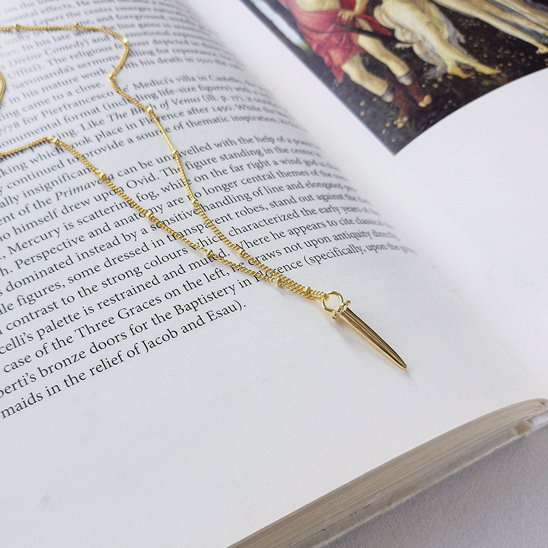 Bullet Sterling Silver Plated Gold Necklace