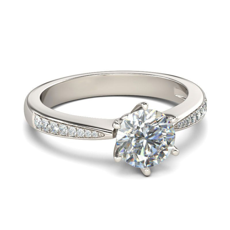 Classic Round Cut Sterling Silver Ring-JE-Juri Elle