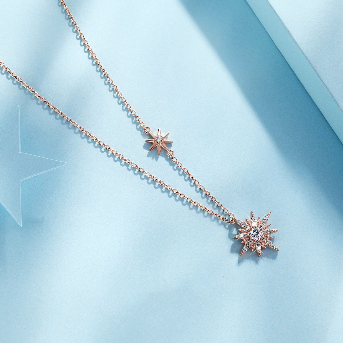 Meteor Round Cut Sterling Silver Necklace