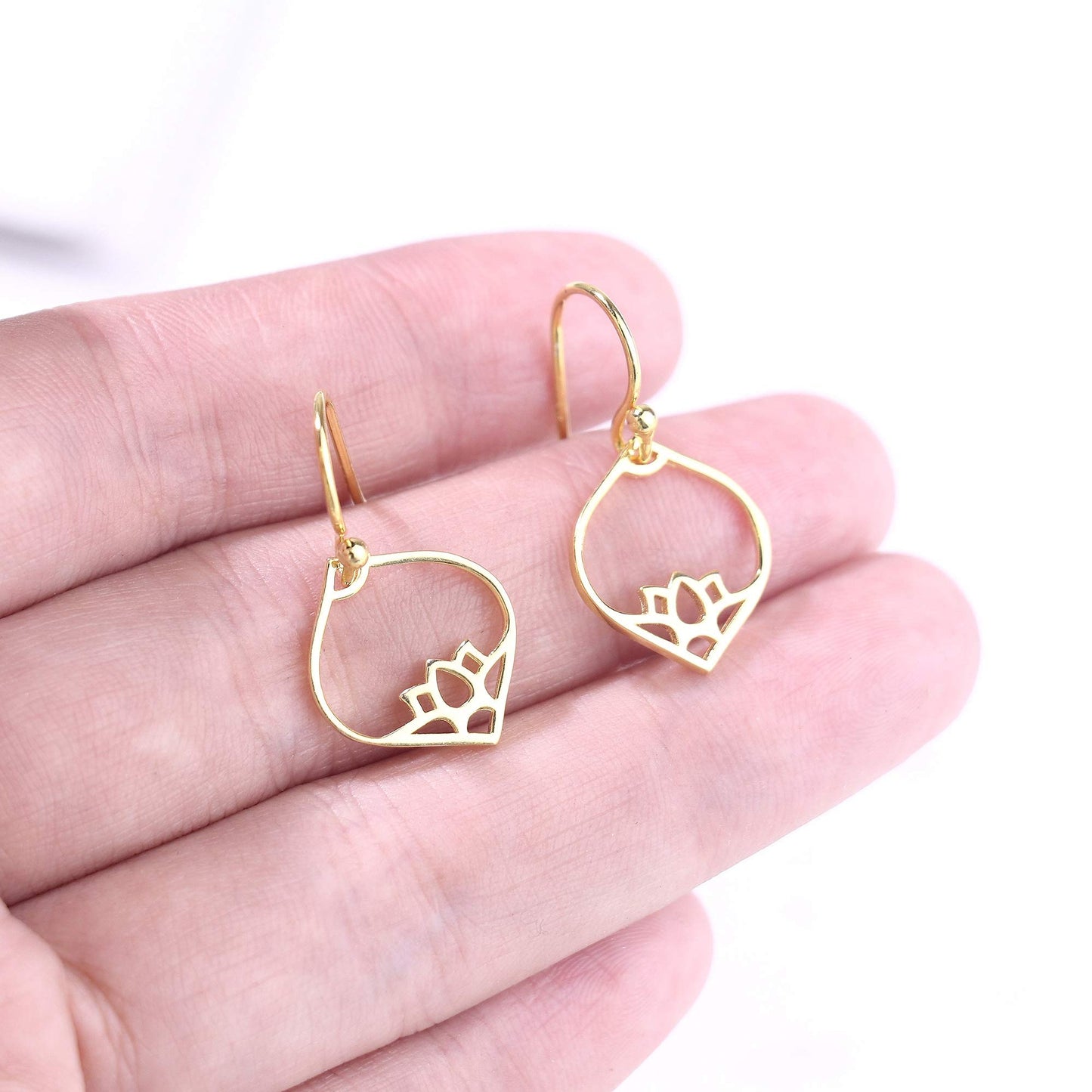 Lotus Drop Earrings for Women