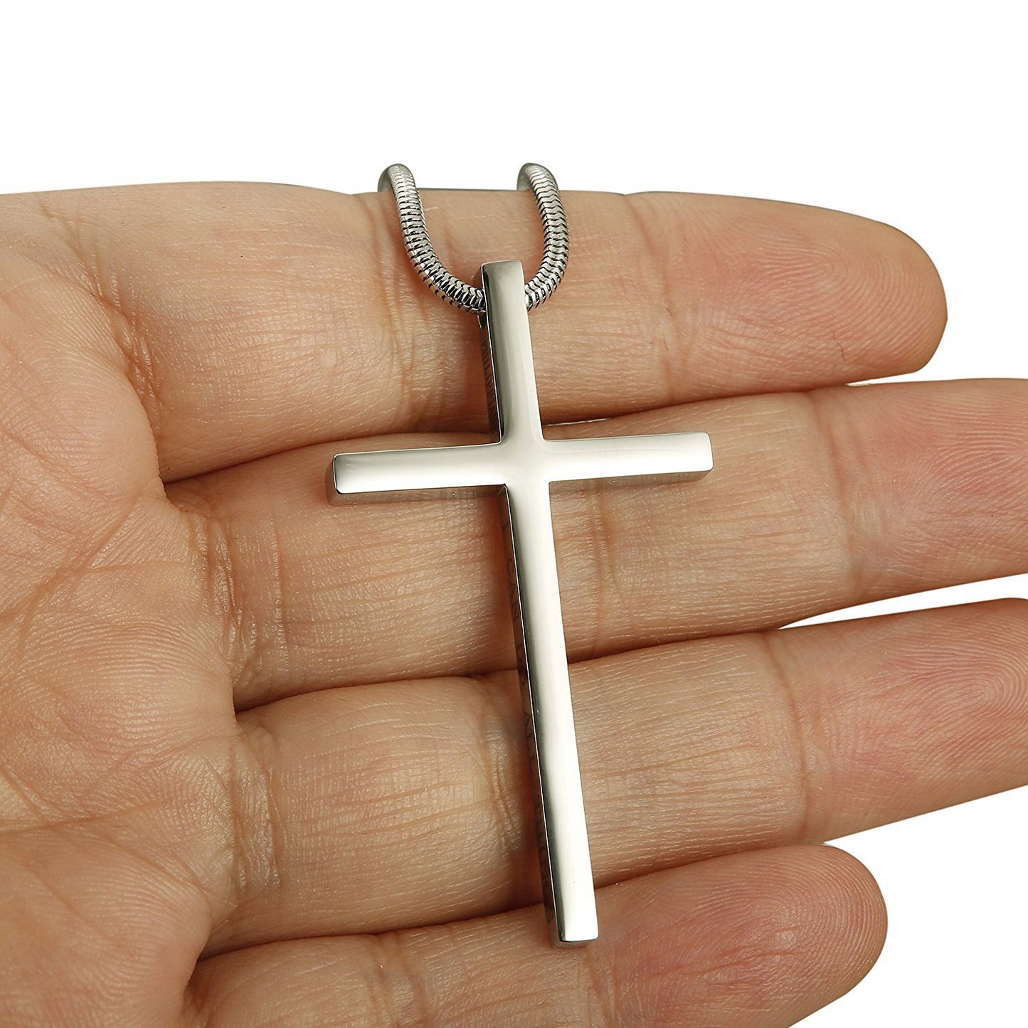 Steel Stainless Steel Cross Necklace for Men