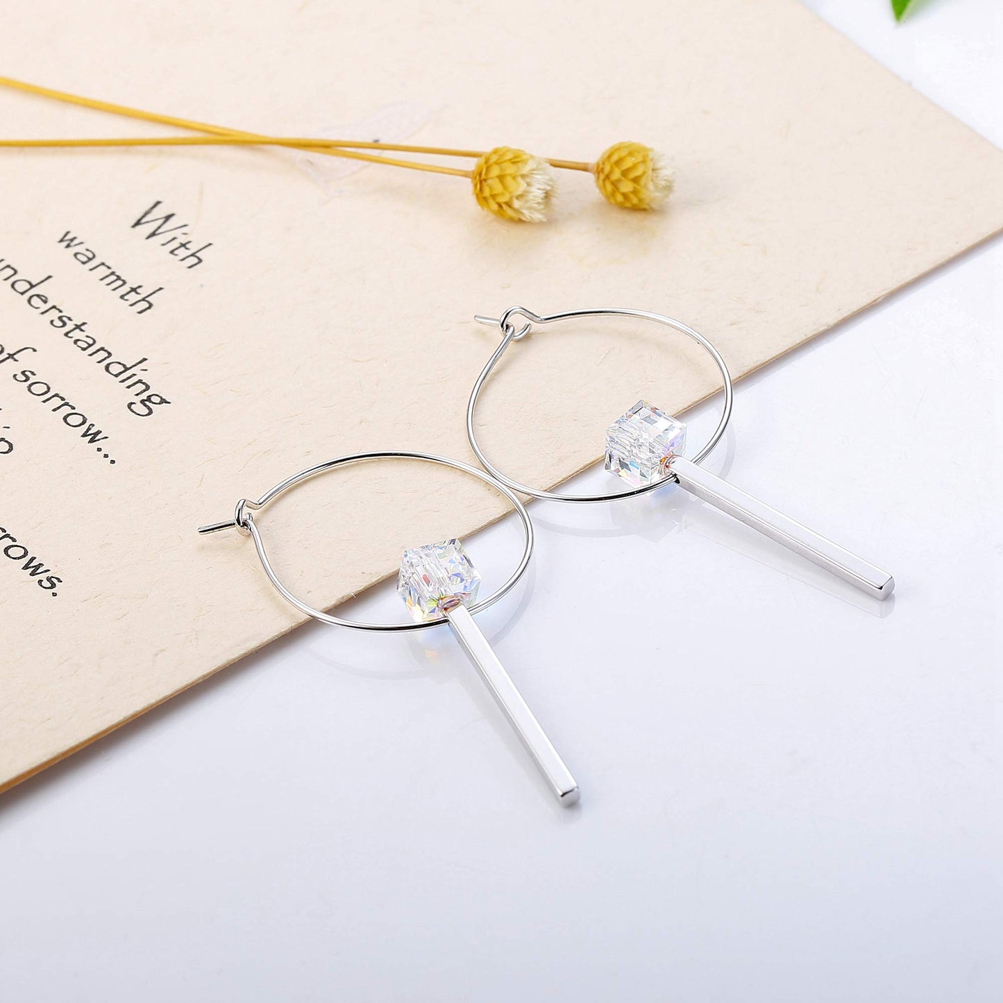 Austrian Geometric Dangle Earrings