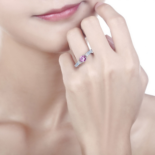 Fairy Round Cut Sterling Silver Ring-ZX-Juri Elle
