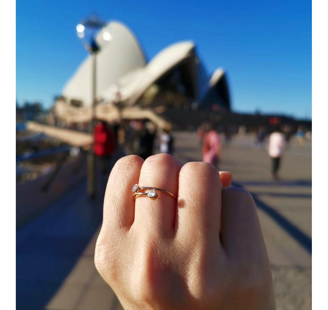 Golden Bezel Double Ring-J&CO-Juri Elle