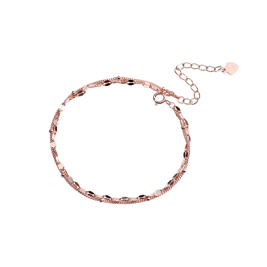 Sweet Double-layer Sterling Silver Bracelet