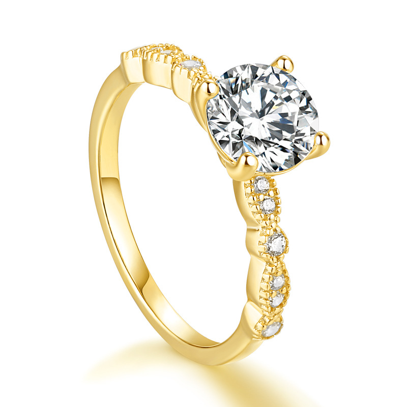 Wedding Round Cut Sterling Silver Ring For Women-TL-Juri Elle