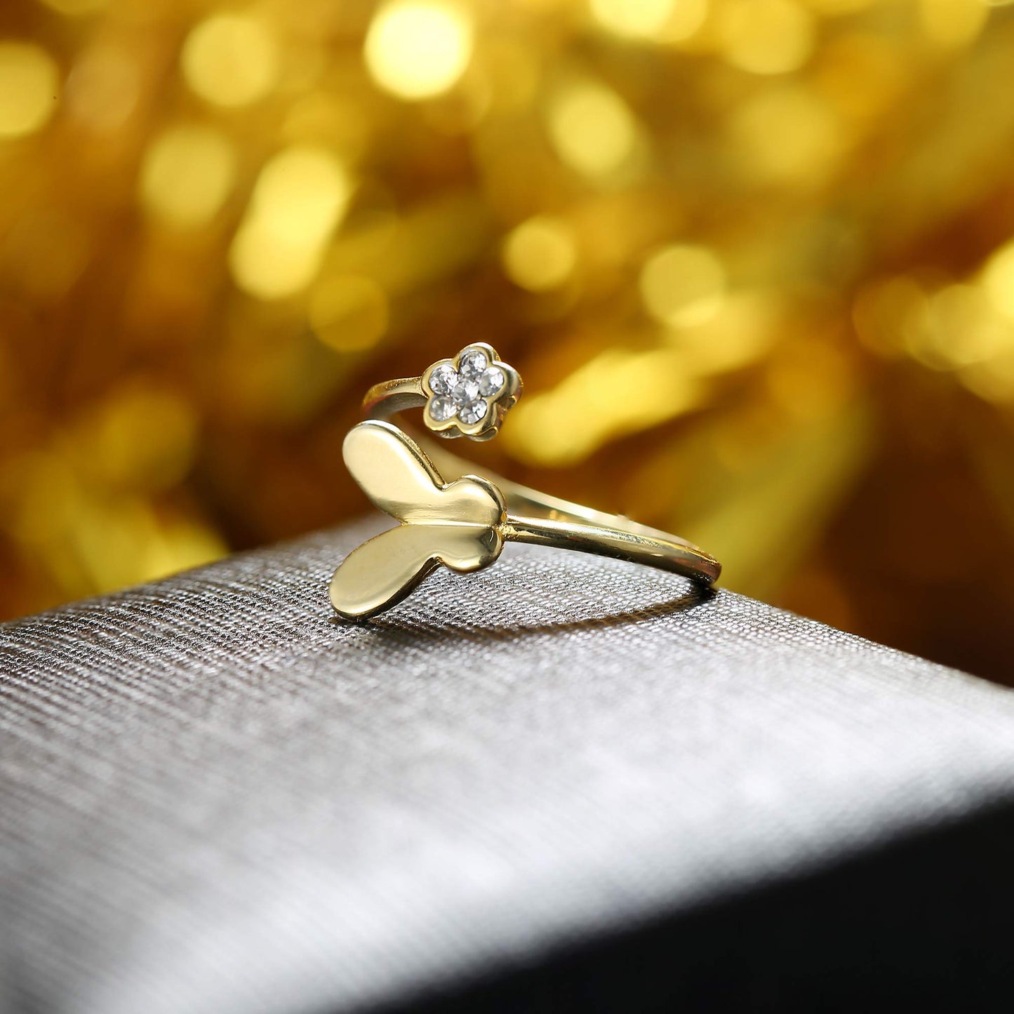 Sterling Silver Butterfly Open Rings
