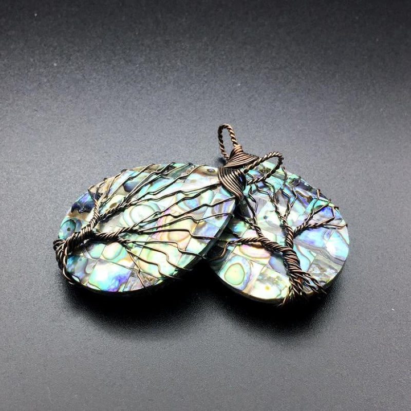 Bohemian Natural Shell Tree Of Life Necklace