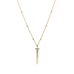 Bullet Sterling Silver Plated Gold Necklace