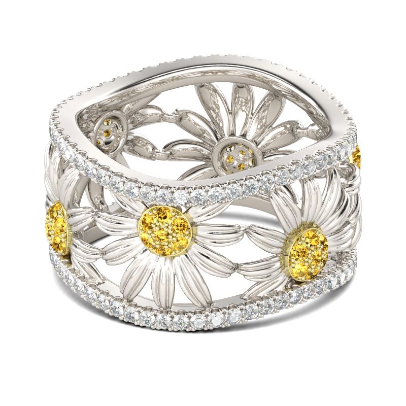 Daisy Sterling Silver Women's Band-JE-Juri Elle