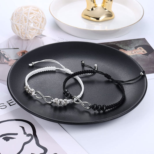 KISSONLY 12Pcs Infini Yinyang Friendship Bracelet