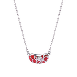 Lovesickness Round Cut Sterling Silver Plated Platinum Necklace