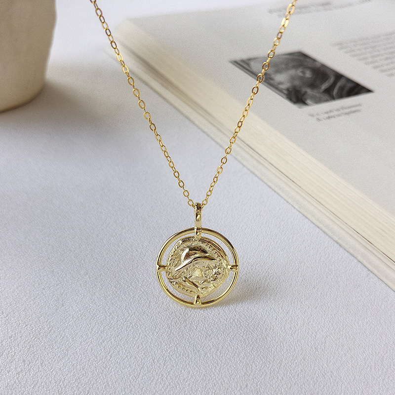 Navigator Sterling Silver Plated Gold Necklace
