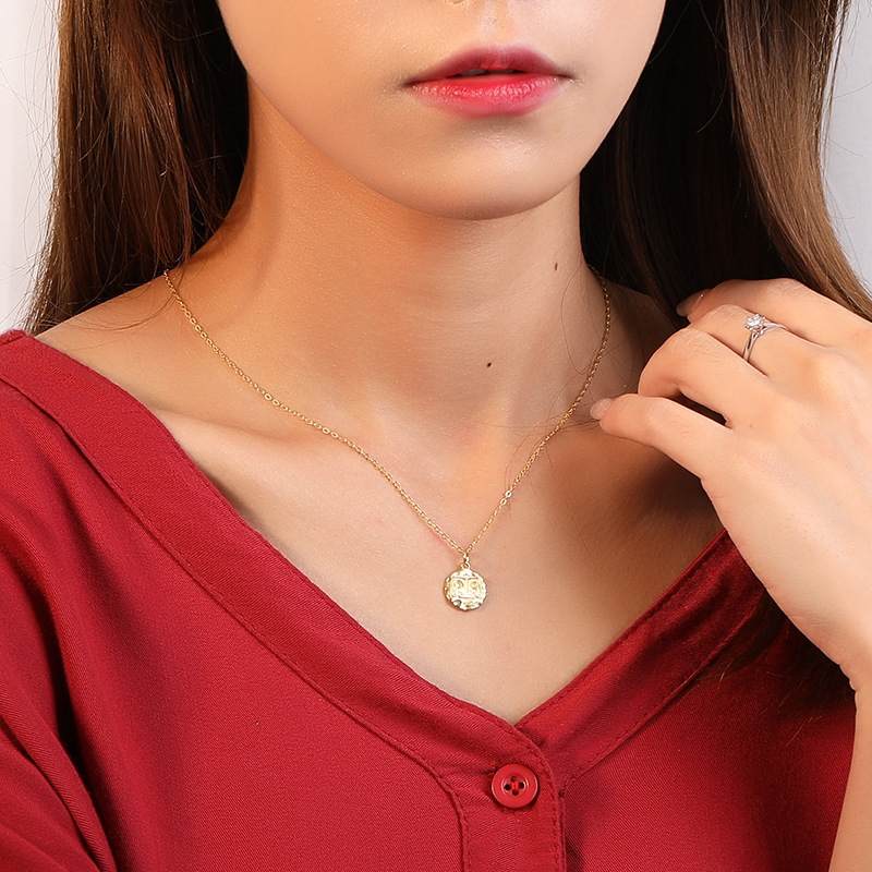 Irregular Constellation Round Cut Sterling Silver Necklace