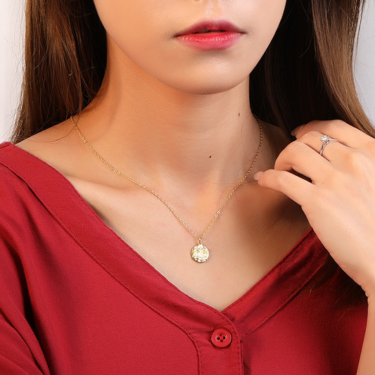 Irregular Constellation Round Cut Sterling Silver Necklace
