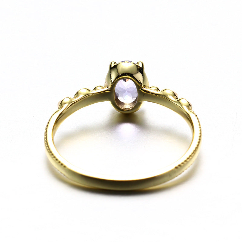 Juri Elle Purple Tanzanite Sterling Silver Ring With Pearls-DL-Juri Elle