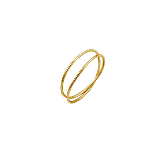 Chic Double Ring Gold-J&CO-Juri Elle