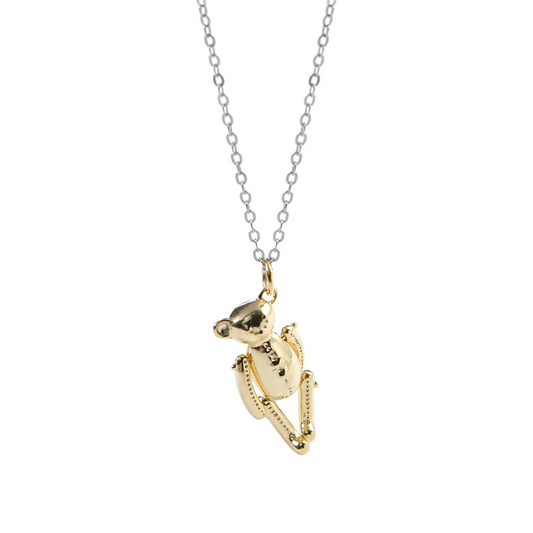 Dancing Bear Sterling Silver Necklace