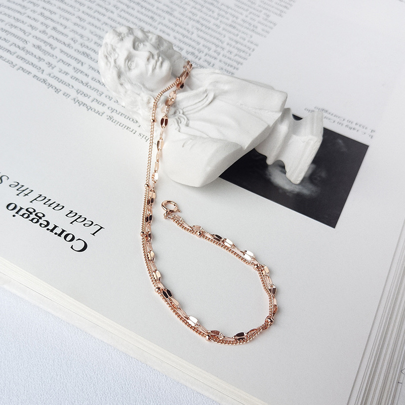 Sweet Double-layer Sterling Silver Bracelet