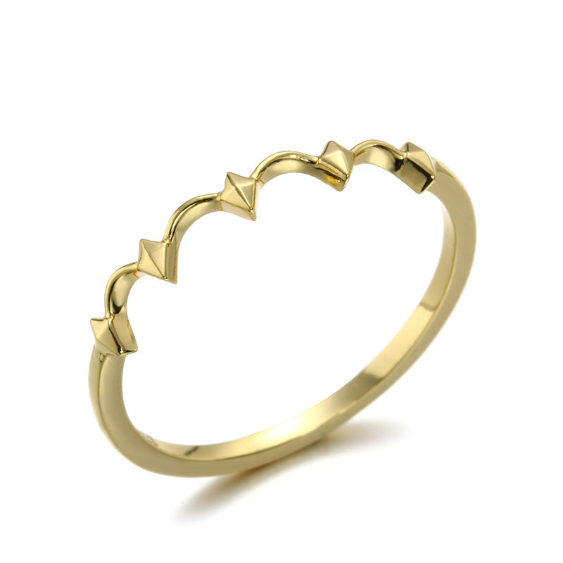 Crown Shape Opal Stone Sterling Silver Ring Set-DL-Juri Elle