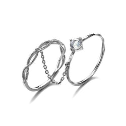 Moonstone Stackable Sterling Silver Ring-DL-Juri Elle