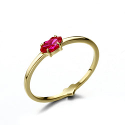 Red Heart Sterling Silver Ring-DL-Juri Elle