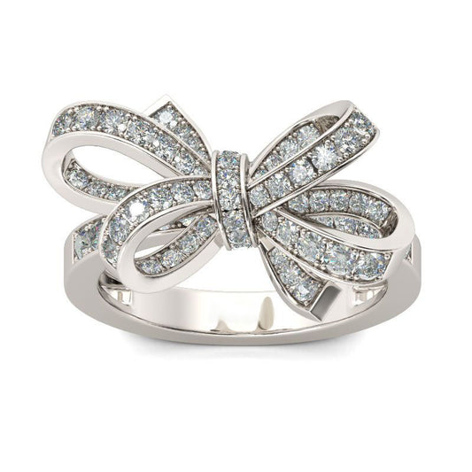 Bowknot Sterling Silver Cocktail Ring-JE-Juri Elle