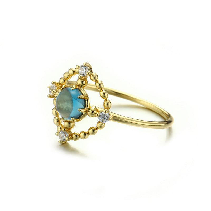 Topaz Stone Sterling Silver Ring-DL-Juri Elle