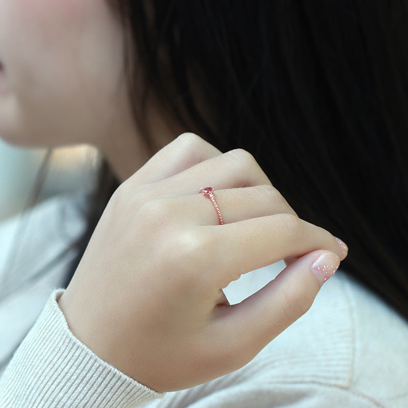 Tourmaline Stone Sterling Silver Ring-DL-Juri Elle