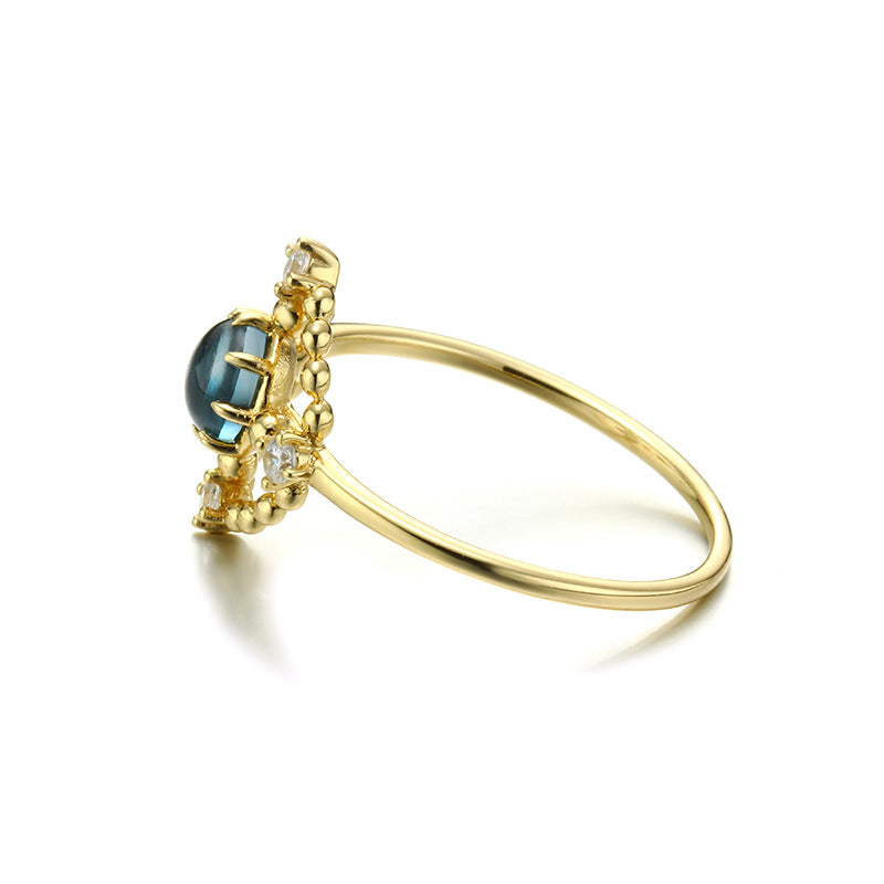 Topaz Stone Sterling Silver Ring-DL-Juri Elle