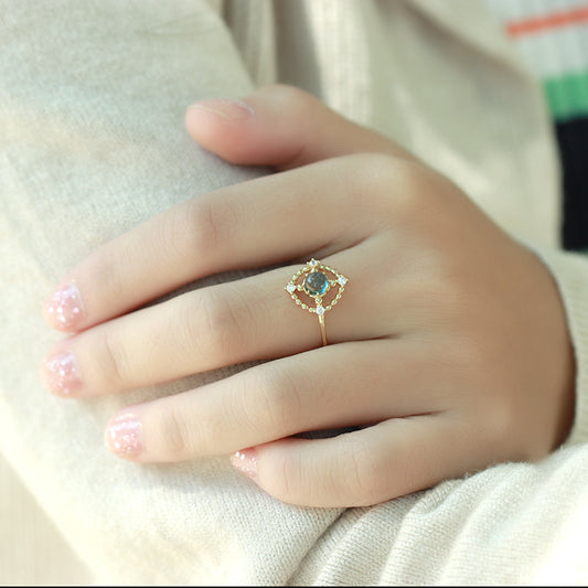 Topaz Stone Sterling Silver Ring-DL-Juri Elle