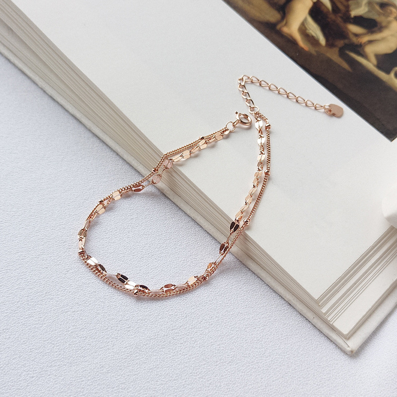 Sweet Double-layer Sterling Silver Bracelet