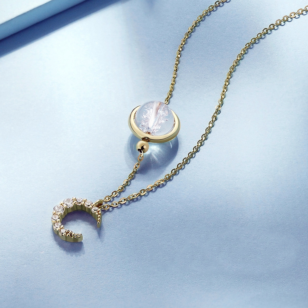 Unicorn Round Cut Sterling Silver Necklace