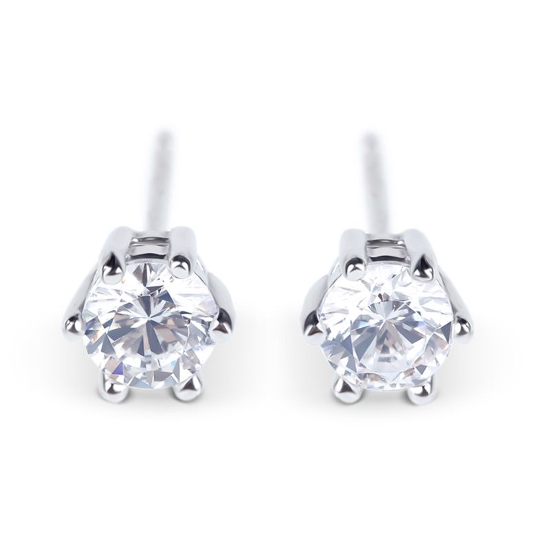Simple Crown Sterling Silver Stud Earrings-JE-Juri Elle