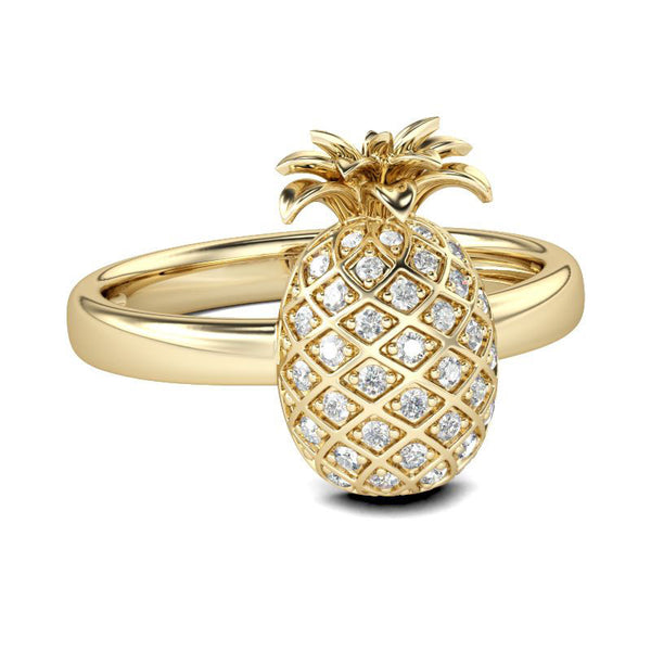 Pineapple Sterling Silver Ring-JE-Juri Elle
