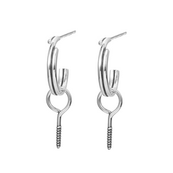 Personality Screw Thai Silver Stud Earring