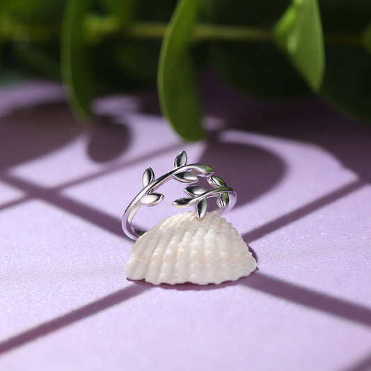 ' LEAF ' Sterling Silver Ring