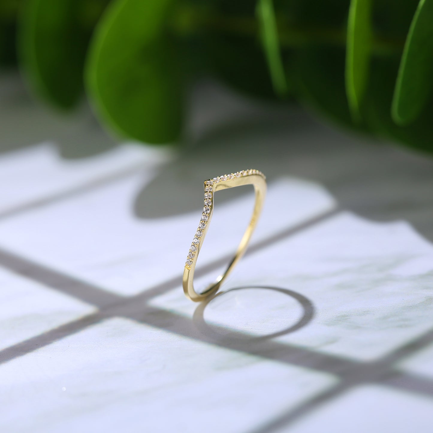 Chevron Black Pave Ring Set