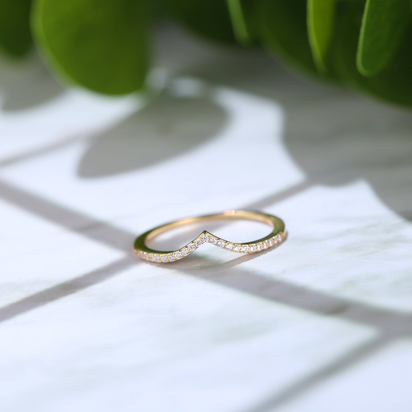 Chevron Black Pave Ring Set