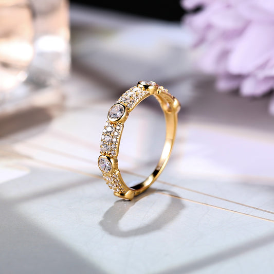 Classic Round Cut Sterling Silver Women's Band