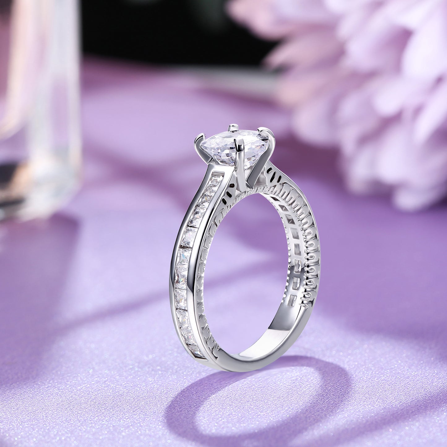 Classic Heart Cut Sterling Silver Ring