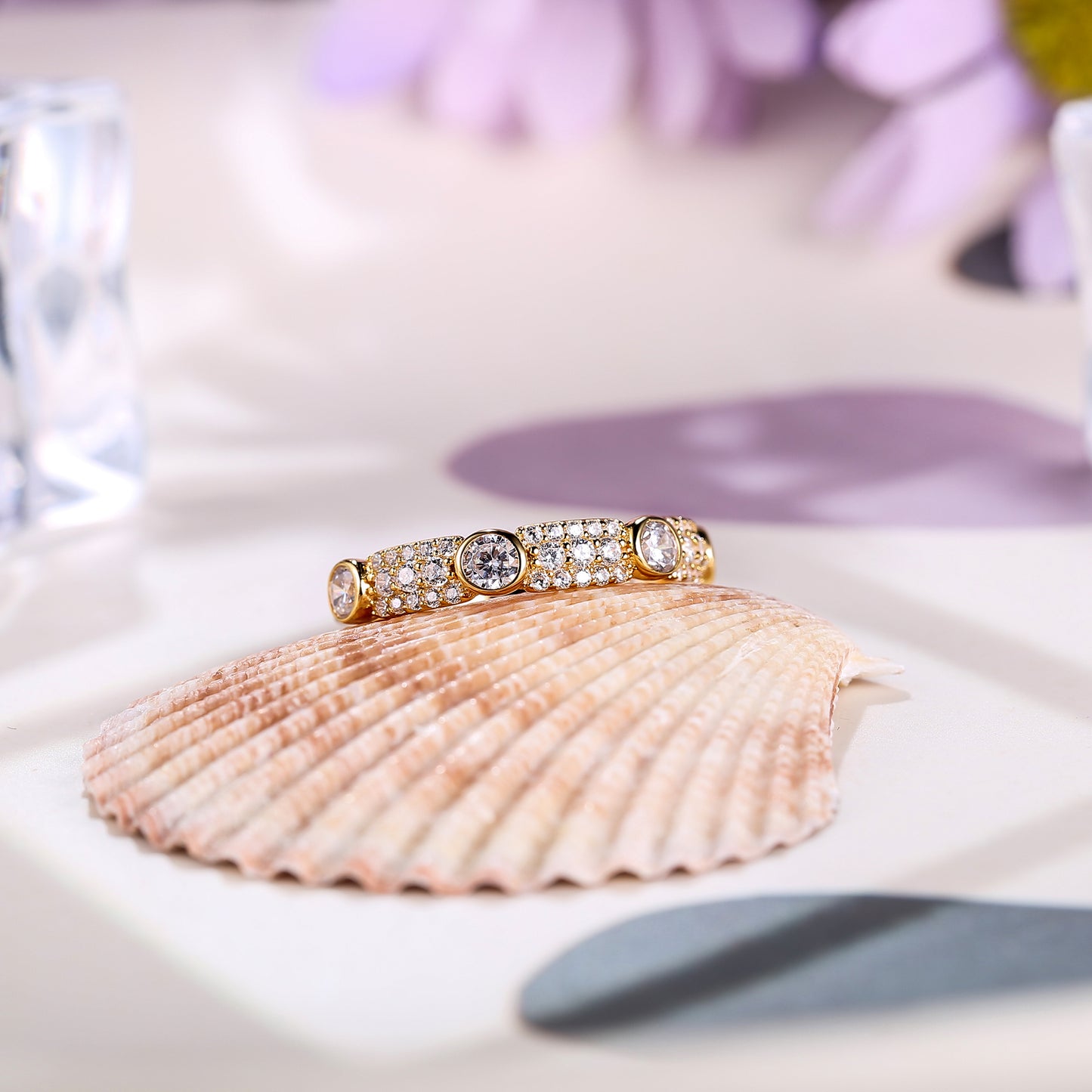 Classic Round Cut Sterling Silver Women's Band
