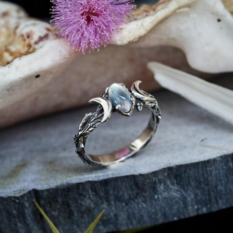 Bohemian Double Crescent Ring