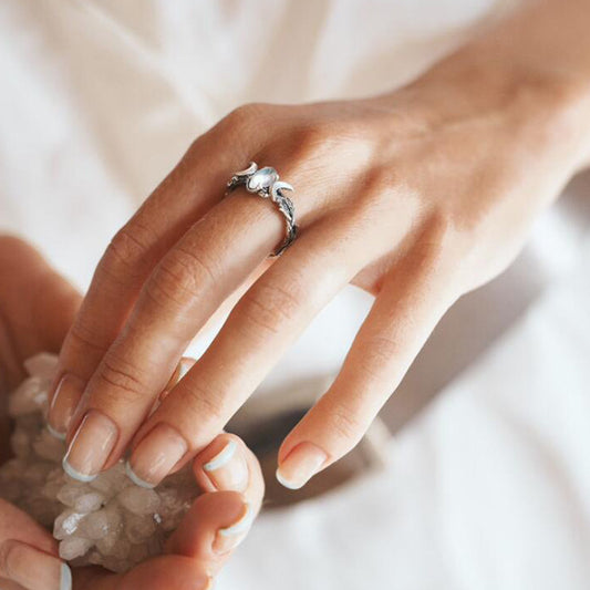 Bohemian Double Crescent Ring